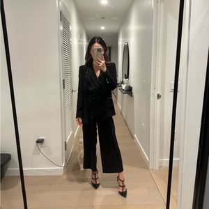 Zara tweed blazer with rock studs details XS